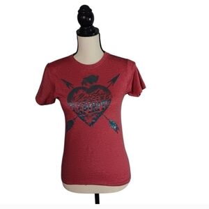 Junk Gypsy Women's Red Heart And Arrows Graphic Tee, XSmall